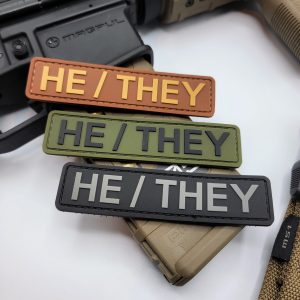 Tactical Pronoun PVC Patch- HE/THEY - Image 2