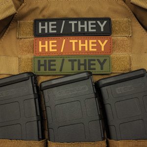Tactical Pronoun PVC Patch- HE/THEY - Image 1