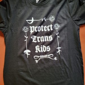 "Protect Trans Kids" Fencing Tri-Blend Shirt - **Heat Transfer** - Image 1